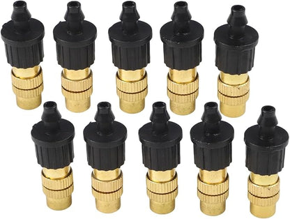 30-Piece Adjustable Misting Nozzle Set, Brass Spray Sprinkler for Garden Watering, Compatible with 47mm Hoses