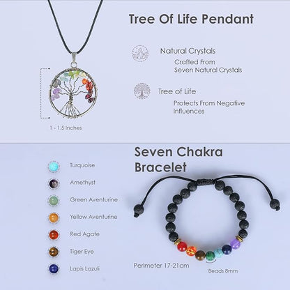 YATSKIA Clear Quartz Crystal Tree of Life - Feng Shui Money Tree - Meditation Decor - Crystals Home Decor - Crystal Gifts for Women