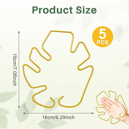 Monstera Plant Support for Indoor Plants Metal Plant Stem Holder Plant Support Ring for Climbing Plants Stem Stabilizer (6.29 * 7.08inch/ 5)