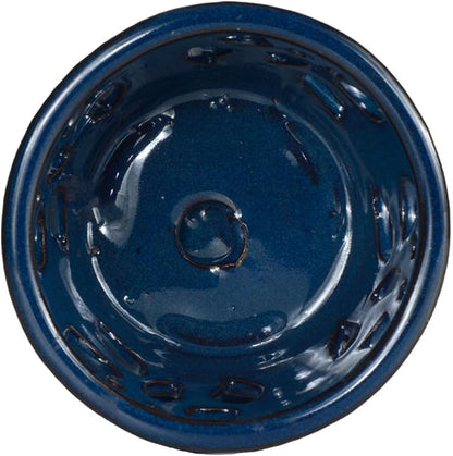 W&W Orchid Pot with Holes and Saucer for Repotting, Blue, 5 Inches
