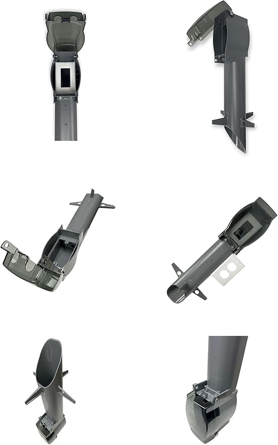 iMBAPrice GPD19GR 19.5" Silver/Grey Outdoor Power Post Enclosure – Weatherproof Electrical Outlet Stake for Landscape Lighting, Garden Power & GFCI Receptacle Devices, 1-Pack