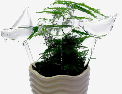 Glass Plant Watering Globes, Self Watering Globes Bird Shape, Self Watering Planter Insert, Plant Watering Devices, Automatic Plant Waterer Indoor, Watering Bulbs, 3 Pack