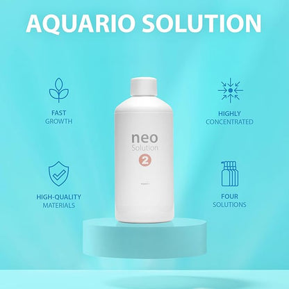 Plant Fertilizer for Aquarium Plants - Micronutrient Liquid Fertilizer with Iron, Boron, Molybdenum, Calcium for Balanced Growth & Enhanced Red Colors in Aquatic Plants - Neo Solution 2, 300ml