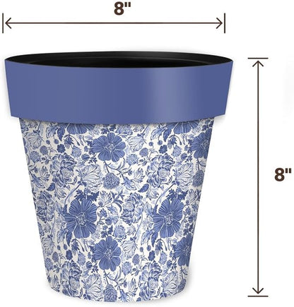 Briarwood Lane Blue and White Floral Small Planter