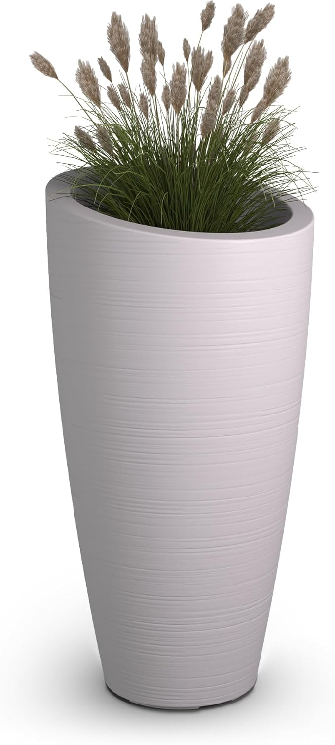 Mayne Modesto 32-Inch Tall Planter – Weather-Resistant Planter for Flowers – Durable Indoor/Outdoor Design for Patio, Porch, or Entryway