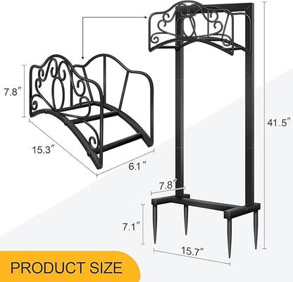 Garden Hose Holder -Upgraded Hose Holder Holds,Freestanding Heavy Duty Hose Hanger,Sturdy Hose Stand and Hose Storage for Lawn & Yard,Black(Butterfly-Style)