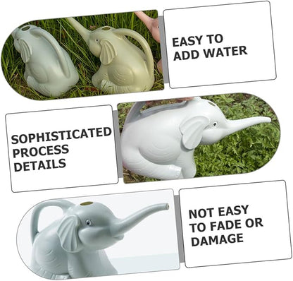 COHEALI 2pcs Elephant Watering Can with Long Spout for Indoor Outdoor Plants Cartoon Design Pot Kettle for Precise Gardening and Easy Plant Irrigation