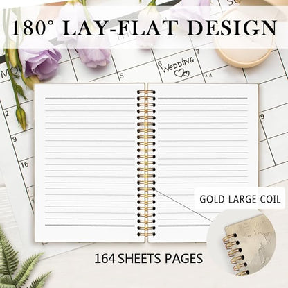 nvucamd Vintage Hydrangea Floral Spiral Notebook, Rustic Hydrangea Flower Journal Notebook, Retro Flower Journaling Notebooks for Women, Floral Gifts Office Supplies, 5.5x8.3 Inch