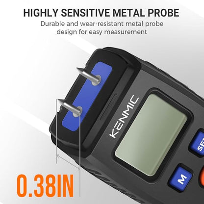 Moisture Meter for Wood, Pin-Type Moisture Detector with LCD Backlit Display, 7 Material Modes, Digital Moisture Tester for Walls, Wood, Firewood, Lumber, Bricks, Floor and More