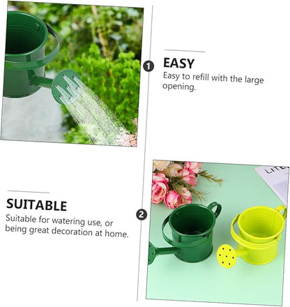 COHEALI 2pcs Iron Watering Cans for Modern Design Large Opening for Easy Refill Safe Material for Indoor and Outdoor Plant Gardening and Home Decoration