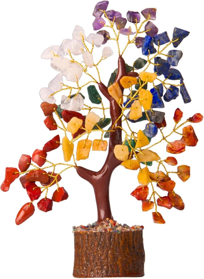 7 Chakra Tree of Life, for Women, Money Tree, Bonsai Trees, Home Office Decor, Healing Crystals, Office Desk Accessories, House Warming Gifts New Home, Crystals and Healing Stones