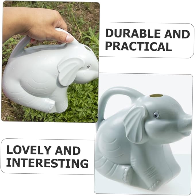 COHEALI 2pcs Elephant Watering Can with Long Spout for Indoor Outdoor Plants Cartoon Design Pot Kettle for Precise Gardening and Easy Plant Irrigation