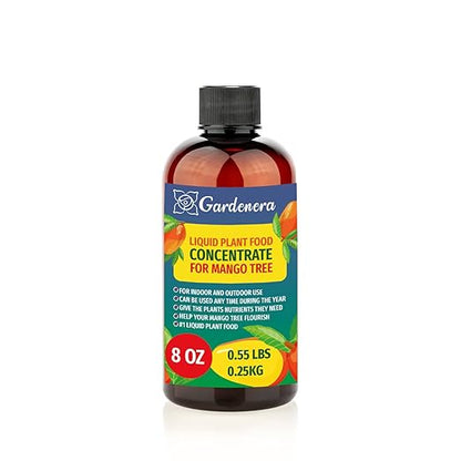 Gardenera Plant Growth Superfood for Mango Trees with 18 Essential Vitamins & Minerals - Organic Plant Food Fertilizer - Micro-Fungi and Bio-Organisms for Mango Plant Care & Growth Enhancement - 8oz