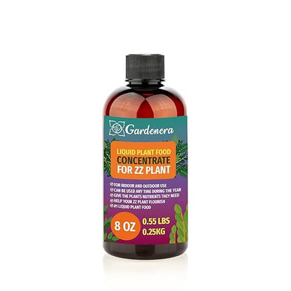 Gardenera Plant Growth Superfood for ZZ Plants with 18 Essential Vitamins & Minerals - Organic Plant Food Fertilizer - Micro-Fungi and Bio-Organisms for ZZ Plant Care & Growth Enhancement - 8oz