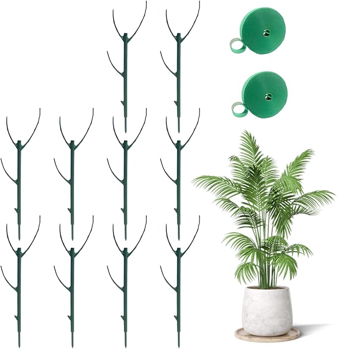 Stackable Monstera Plant Support Stakes,Garden Plant Stakes for Indoor and Outdoor Plants,Garden Accessories for Climbing Potted Plants,Plant Holder Stick for Support Tall Potted Plants(10pcs)