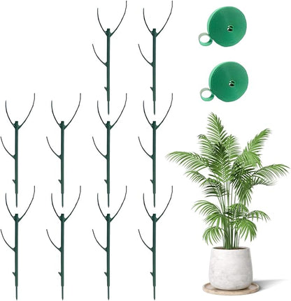 Stackable Monstera Plant Support Stakes,Garden Plant Stakes for Indoor and Outdoor Plants,Garden Accessories for Climbing Potted Plants,Plant Holder Stick for Support Tall Potted Plants(10pcs)