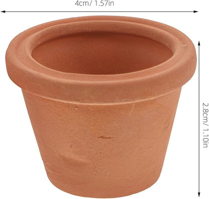 2pcs Mini Terracotta Pots Vintage Style Clay Planters for Succulents Small Indoor Garden Desk and Nursery Use