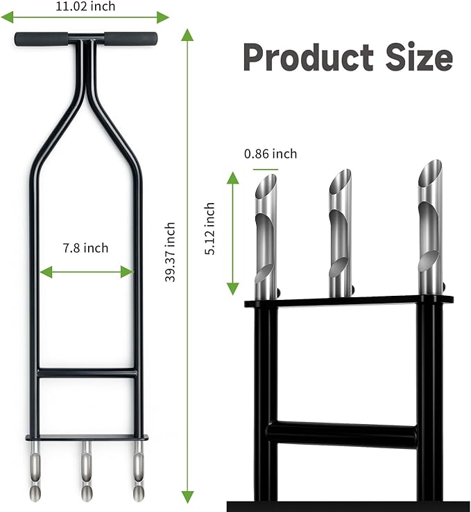 Heavy Duty Manual Lawn & Grass Aerator Tool - One-Piece Frame & Non-Clogging Semi-Open Plugs for Durable, Effortless Aeration, 2 Pack