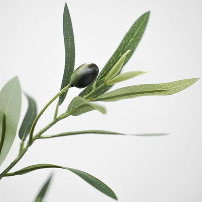 Artificial Olive Tree 6ft - Faux Tree Nearly Natural Indoor Outdoor, UV-Resistant Tall Artificial Plants, Standing Fake Plant Tree, Large Fakeplant for Home Office Living Room Decor