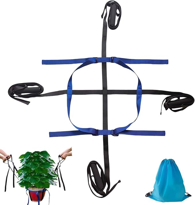 Potted Plant Mover,Essential Plant Lifting Straps for Garden Flower Pots,Planters,Trees, Rocks- Lifts Up to 250 Pounds,Easily Move Heavy Items Around Your Yard