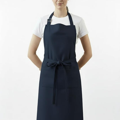 100% Cotton Kitchen Apron with 2 Pockets – Adjustable Chef Apron for Cooking Baking BBQ – Unisex Apron