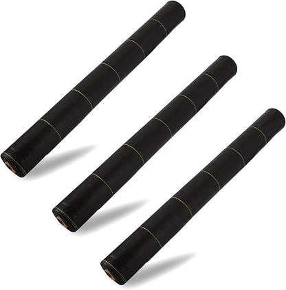 Dewitt 3-Pack Sunbelt Weed Barrier Fabric 3.2 oz, 6 x 300 Feet – Heavy-Duty Ground Cover Mat for Greenhouse Floors, Garden Rows, Raised Beds, Yard Gardening, and Outdoor Landscape Protection