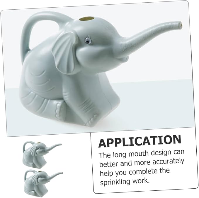 COHEALI 2pcs Elephant Watering Can with Long Spout for Indoor Outdoor Plants Cartoon Design Pot Kettle for Precise Gardening and Easy Plant Irrigation