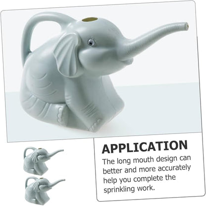 COHEALI 2pcs Elephant Watering Can with Long Spout for Indoor Outdoor Plants Cartoon Design Pot Kettle for Precise Gardening and Easy Plant Irrigation