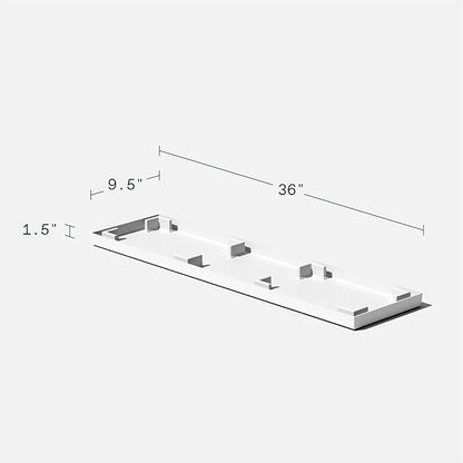Veradek Midori Long Trough Planter (White, 39 inch - 2 Pack with 2 Saucer Trays)