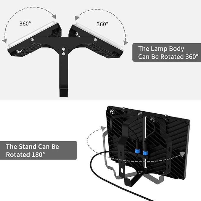 400W LED Flood Light, 40000LM Super Bright Outdoor Security Lights with Wider Lighting Angle,6000K Daylight White, IP66 Waterproof Outdoor Lighting for Garage, Garden, Yard, Parking Lot
