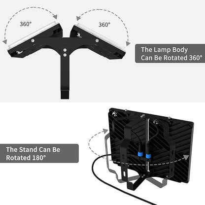 400W LED Flood Light, 40000LM Super Bright Outdoor Security Lights with Wider Lighting Angle,6000K Daylight White, IP66 Waterproof Outdoor Lighting for Garage, Garden, Yard, Parking Lot