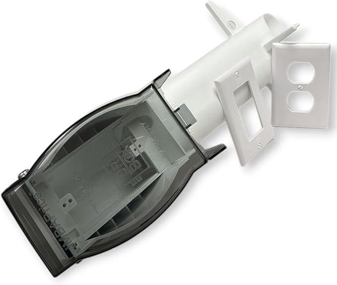 iMBAPrice White Gard-N-Post GPD19W-1 Low-Profile Outdoor Electrical Post, 19.5" Weather-Resistant Landscape Lighting & Outlet Enclosure with Cover, 1-Pack