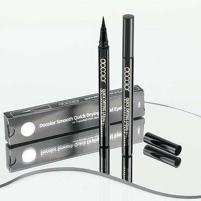 docolor Eyeliner, 2PCS Black Liquid Eyeliner Waterproof Eye Liner Pen Super Slim Precise All Day Black Eye Pencils Professional Makeup Liquid Eye Liner Pencil for Women