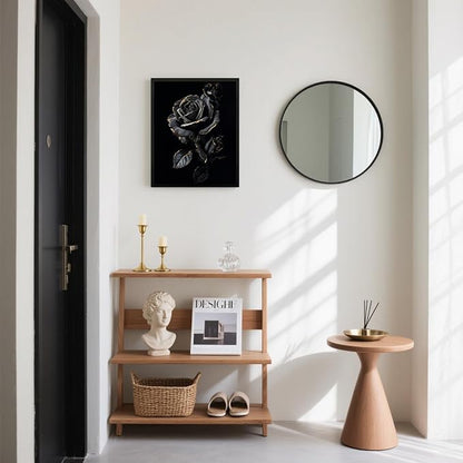 Black Bathroom Wall Art Prints Modern Framed Wall Art Decor Black Gold Flowers Wall Art Decorations Canvas Art Wall Decor Wall Pictures for Bathroom Botanical Hallway Over Bed Wall Art Decor 8x10 Ins