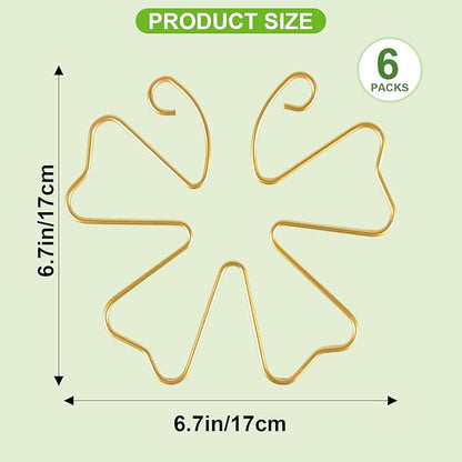 6pcs Plant Stem Support, Iron Monstera Plant Support, Plants Stem Holder Supports Butterfly Shape Bamboo Clamp Set for Outdoor & Indoor Growing Climbing Plants Stabilization and Supports