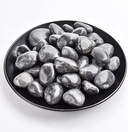 Larvakite Healing Crystal Stone Set - 24 Pieces, 0.6" Natural & Polished Stones for Healing, Meditation, Reiki, Chakra, Crafting & Decoration
