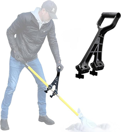 Universal Handle Attachment for Snow Shovel, Weedeater, String Trimmer, Rake & More | Versatile Ergonomic Back Saving Attachment for All Gardening Tools | Yard Tool Gifts