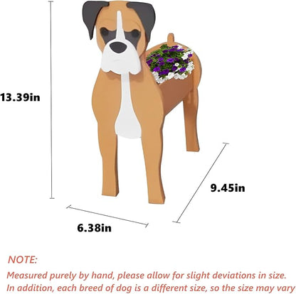 Boxer Dog Planter Plant Pots,Cute Dog Flower Planter,Gifts for Pet Lovers,Unique Animal Plant Pots,Office,Indoor Outdoor Garden Decor(9.45 * 6.38 * 13.39in)