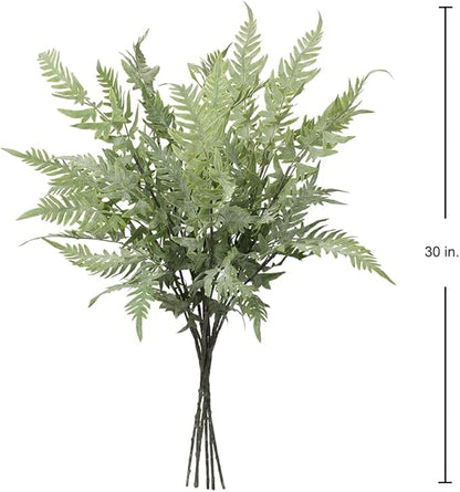 Briful 30" Artificial Boston Fern Plants Bushes Fake Shrubs Bush Greenery Plants Faux Fern Plant Large for Outdoors UV Resistant Garden Plants or Home Office Desk Indoor Decor 3pcs