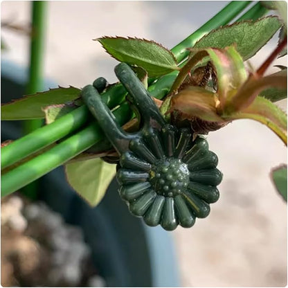 100Pcs Large Plant Clip,Daisy Garden Flower Plant Clip,for Orchids Vine Clip Support Stem Vine Upright Growth (Green)