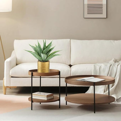 Large Faux Agave Plants Artificial Aloe Plant Fake Succulent Plants in Pot Realistic Agave Plant Artificial Potted Plants for Home Living Room Table Office Desk Bathroom Indoor Decor(Brushed Gold)