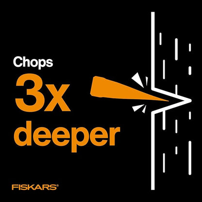 Fiskars X15 Splitting Axe, Tree Branch Cutter and Wood Splitter (23.5-Inch Axe) with Shock-Absorbing Handle
