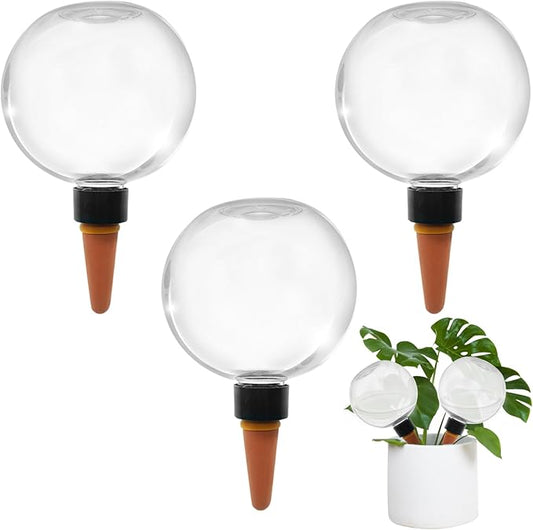 3 Pcs Self Watering Globes for Indoor Plants Automatic Watering Planter Insert 17.5 oz Watering Bulbs with Slow Release Control Water Dripper for Plants