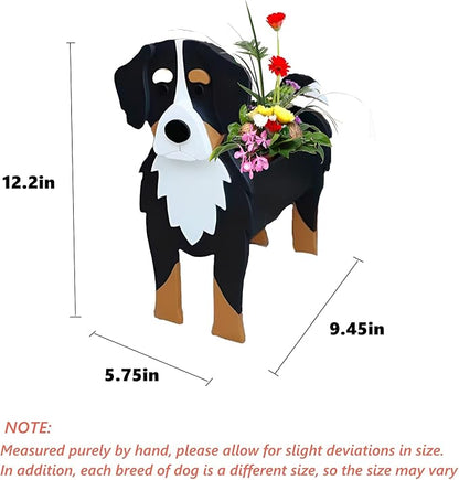 Bernese Mountain Dog Planter Plant Pots,Cute Dog Flower Planter,Gifts for Pet Lovers,Unique Animal Plant Pots,Office,Indoor Outdoor Garden Decor(9.45 * 5.75 * 12.2in)