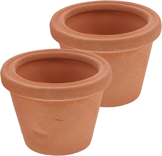 Milisten Mini Red Clay Pots for Succulents 2Pcs Small Terracotta Planters Vintage Style Indoor Garden Craft Dollhouse Planter