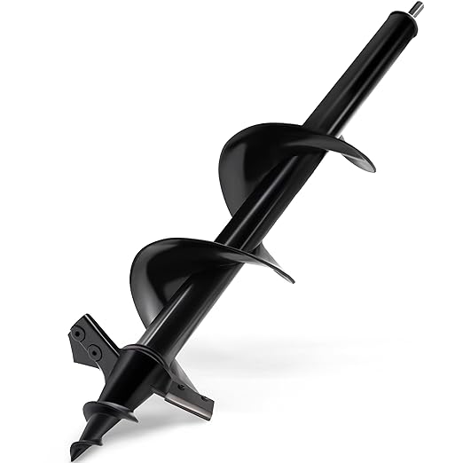 SYITCUN Auger Drill Bit for Planting - 4"X16" Heavy-Duty Auger Post Hole Digger for Fence - 3/8" Hex Drive Drill