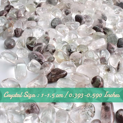 Polished Green Phantom Crystals - 72 Pcs, 0.5" 10 oz Handpicked Natural Tumbled Gemstones Rocks, Pebbles for Reiki, Chakra, Healing Home Decor