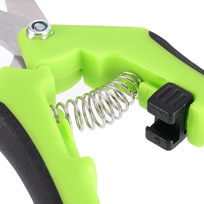 8 Pack 6.5 Inch Gardening Scissors Hand Pruner Pruning with Spring loaded and Straight Blade, Bonsai Pruning Shears for Trimming Garden Herb Plants Flowers