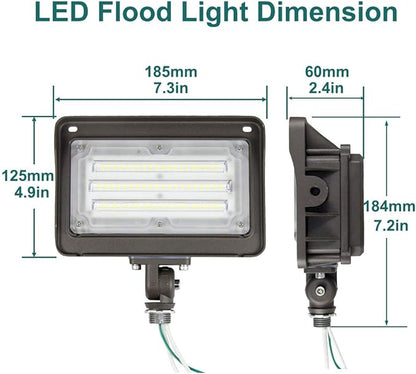 kadision 50 Watt LED Flood Lights, 6500lm Replaces 400W Incandescent, 5000K Daylight LED Flood Light Outdoor Waterproof for Yard, Patio, House Exterior, ETL Listed (4 Pack)
