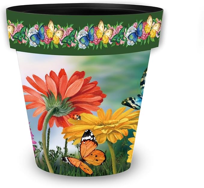 Briarwood Lane Butterflies and Daisies Medium Planter